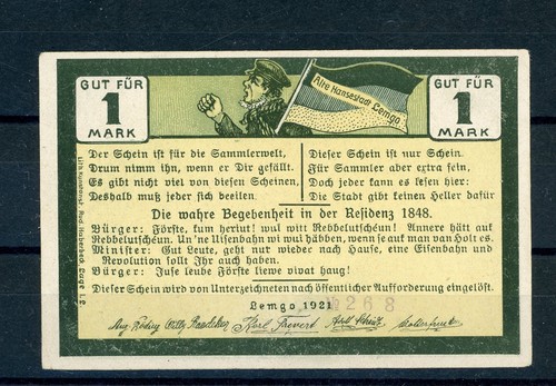 Lemgo mark notgeld mit kn - 1, nr.kn