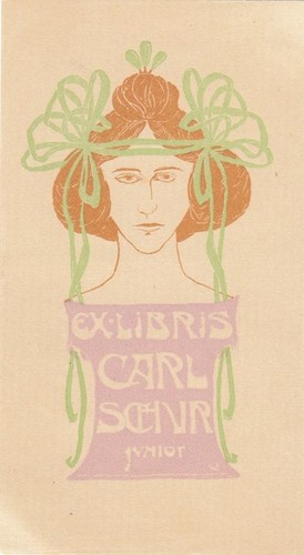 Exlibris bookplate klischee - exlibris,
