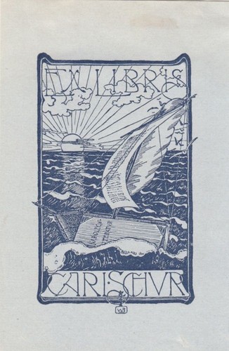 Exlibris bookplate klischee - exlibris,