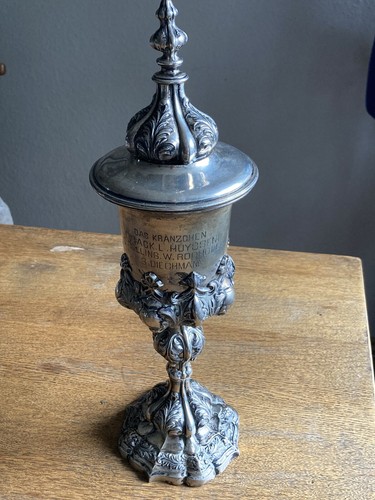 Silberpokal 1884 mit deckel - silberpokal,
